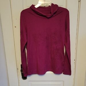 Eddie Bauer Magenta Long Sleeve Top